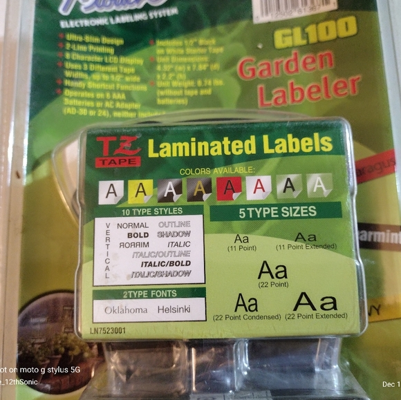 Brand New Sealed Brother GL100 Garden Labeler P-Touch Electronic Labeling System - Picture 5 of 6